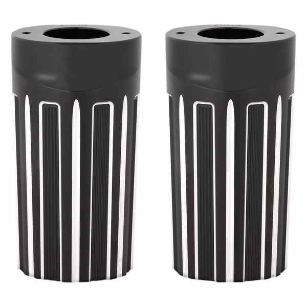 取寄せ フォークブーツカバー - ブラックアルマイト加工 - 10ゲージ - FLHT アレンネス Fork Boot Covers - Black Anodized - 10-Gauge - FLHT 20-017 04060072