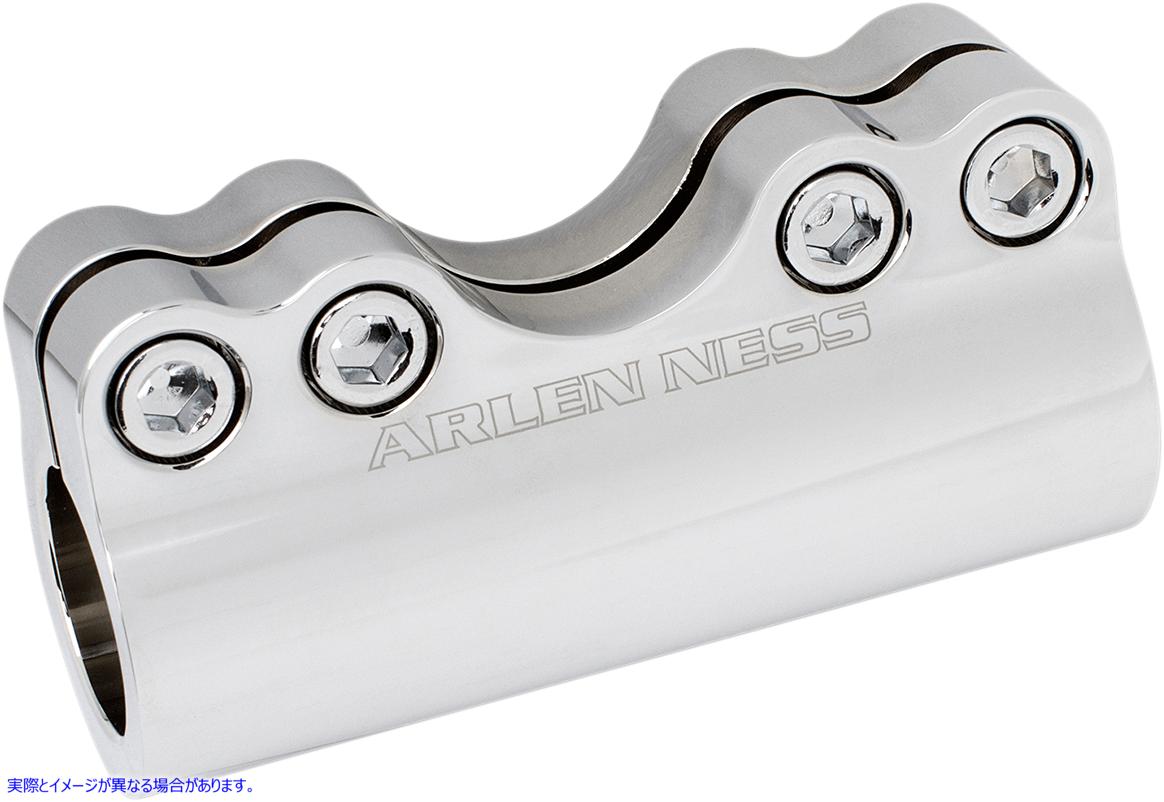 取寄せ モジュラー調節式ハンドルバークランプ - 1-1/4インチ - クローム アレンネス Modular Adjustable Handlebar Clamp - 1-1/4 - Chrome 08-053 06030788