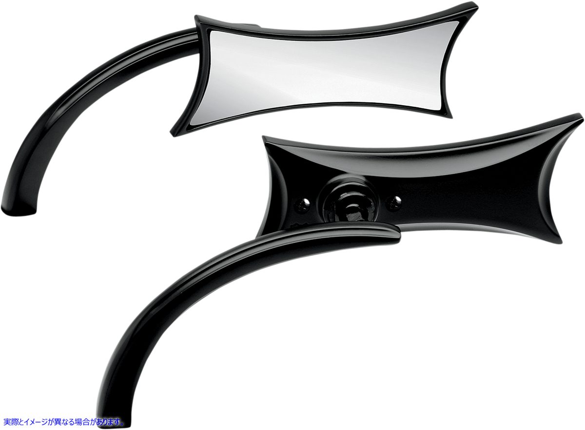 取寄せ ミラー - マイクロ - 4点 - 側面図 - 長方形 - 黒 - 左 アレンネス Mirror - Micro - Four-Point - Side View - Rectangle - Black - Left 13-418 06400503