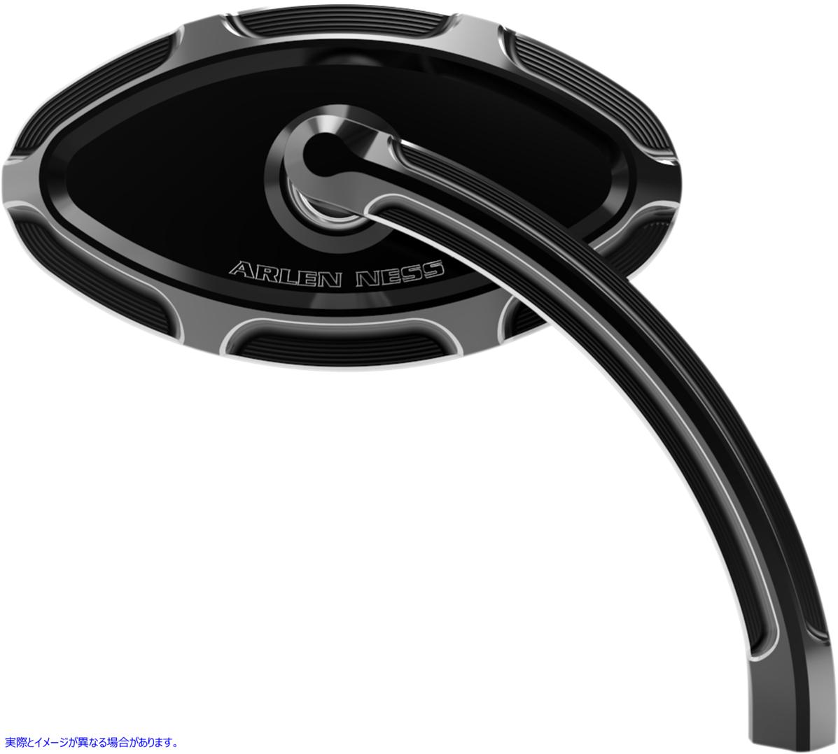 取寄せ ミラー - ベベル - サイドビュー - ショート - キャットアイ - ブラック - 右 アレンネス Mirror - Beveled - Side View - Short - Cat Eye - Black - Right 13-132 06400757