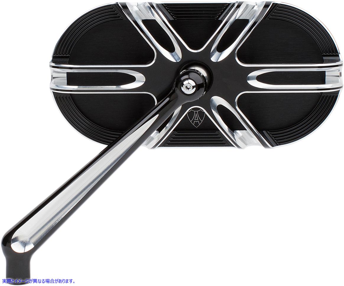 取寄せ ミラー - サイドビュー - ケージシリーズ/ディープカット - ブラック - 左 アレンネス Mirror - Side View - Caged Series/Deep Cut - Black - Left 13-164 06401205