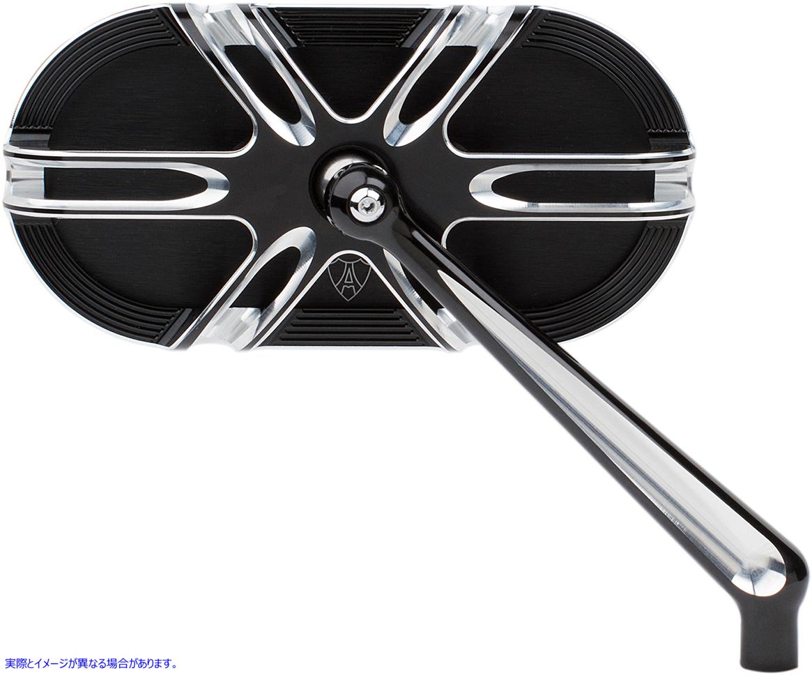 取寄せ ミラー - サイドビュー - ケージシリーズ/ディープカット - ブラック - 右 アレンネス Mirror - Side View - Caged Series/Deep Cut - Black - Right 13-166 06401207