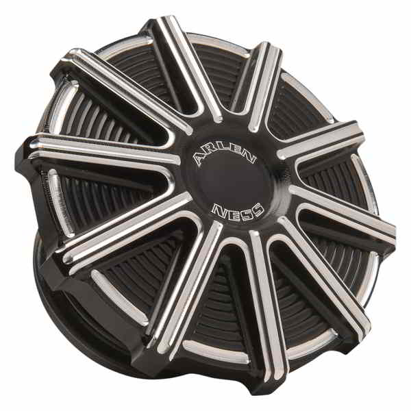 取寄せ ベントガスキャップ - 10ゲージ - ブラックマシンドアクセント アレンネス Vented Gas Cap - 10 Gauge - Black Machined Accents 701-002 07030849