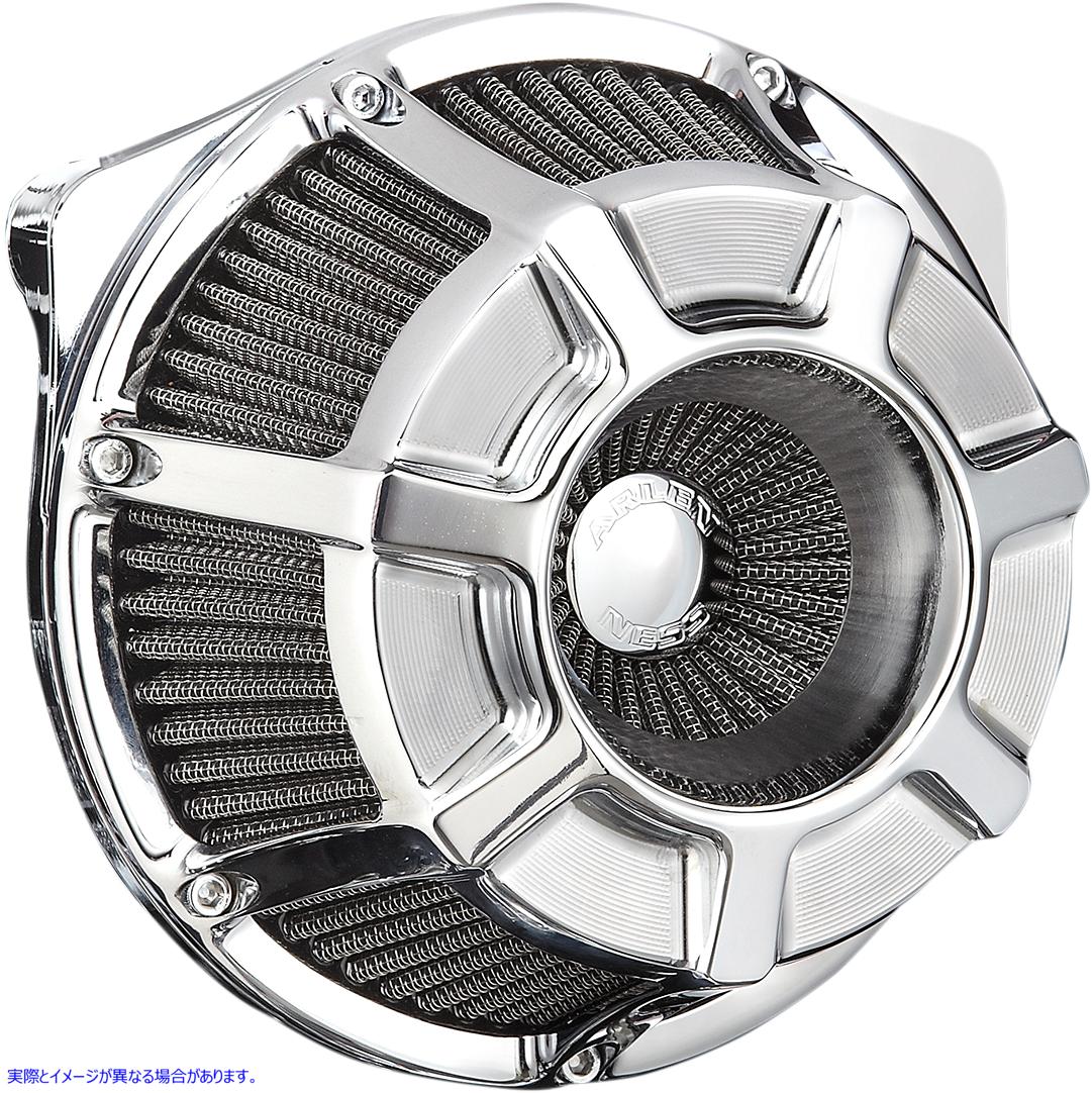 取寄せ 逆シリーズエアクリーナーキット - 斜め アレンネス Inverted Series Air Cleaner Kit - Chrome 18-918 10102089