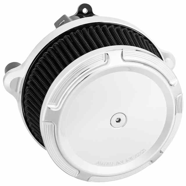 【並行輸入品】 アレンネス Big Sucker ステージ1 エアクリーナーキット（カバー付き） - ベベル - クローム 600-304 10103254