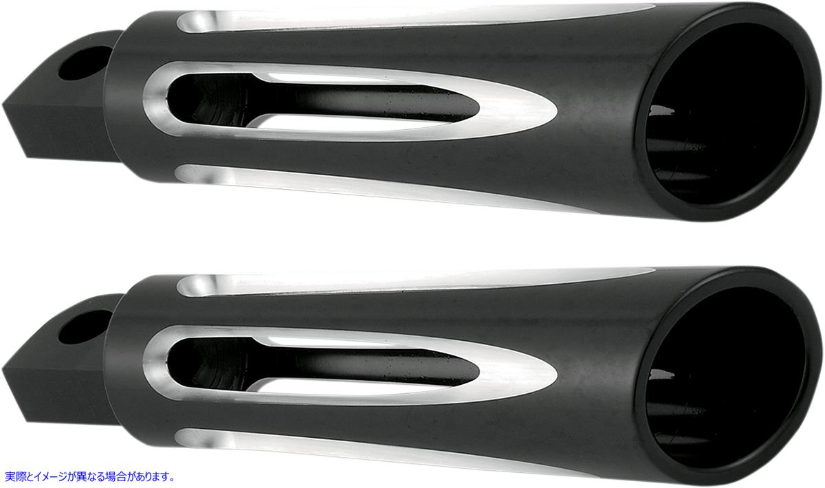 取寄せ フットペグ - ディープカット - ブラック アレンネス Footpeg - Deep Cut - Black 06-472 16200523