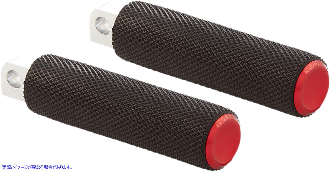 取寄せ フットペグ - ローレット加工 - レッド アレンネス Footpegs - Knurled - Red 07-938 16201965