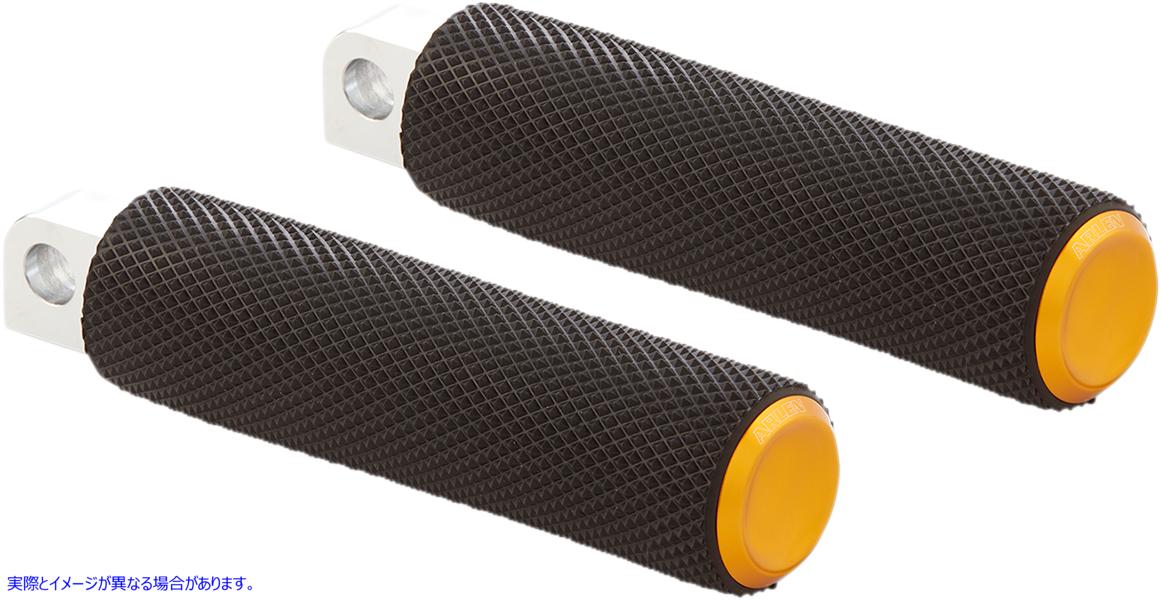 取寄せ フットペグ - ローレット加工 - ゴールド アレンネス Footpegs - Knurled - Gold 07-939 16201966