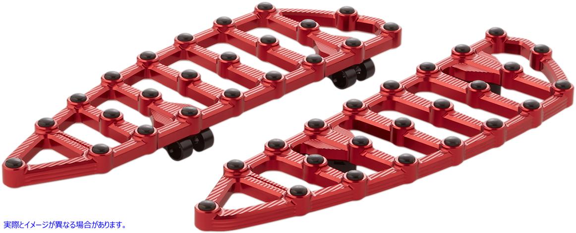 取寄せ MXビレットフロアボード アレンネス MX Driver Floorboards - Red 06-893 16210944