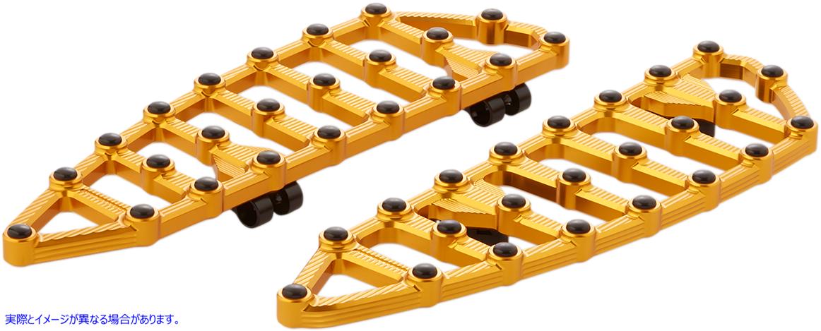 取寄せ MXビレットフロアボード アレンネス MX Driver Floorboards - Gold 06-894 16210945