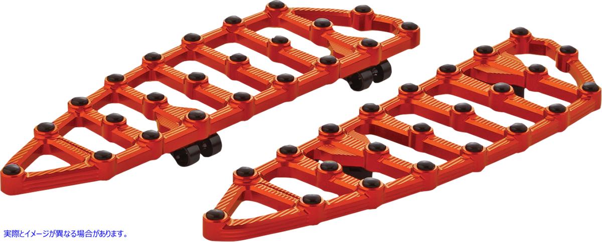 取寄せ MXビレットフロアボード アレンネス MX Driver Floorboards - Orange 06-872 16210994