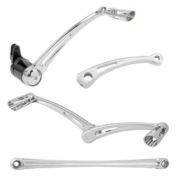 取寄せ ディープカットフットコントロールキット アレンネス Deep Cut Foot Control Kit w/ Heel/Toe Shifter - Chrome 420-107 16230560