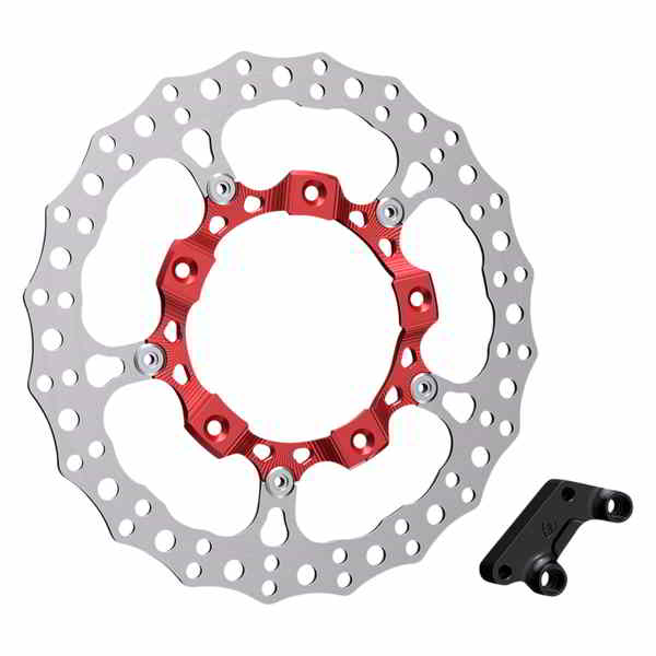 取寄せ Big Brake 14インチ フルフローティング ブレーキローターキット アレンネス Rotor 14 - Front Right - Red 300-007 17103967