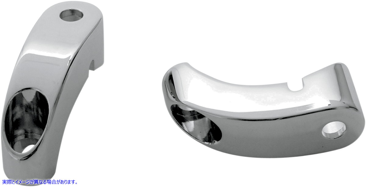 取寄せ 39mmおよび49mmフォークアセンブリのカスタムターンシグナルマウント アレンネス Turn Signal Mounts - 39 mm Front Forks - Chrome 12-737 20400999