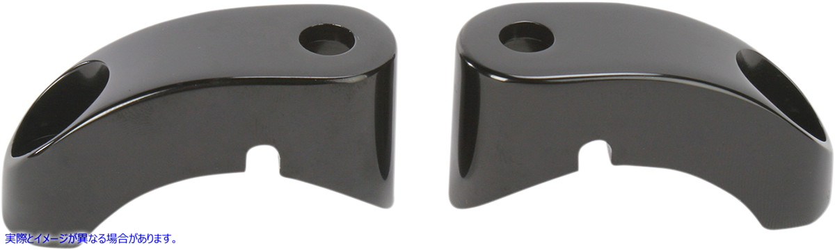 取寄せ 39mmおよび49mmフォークアセンブリのカスタムターンシグナルマウント アレンネス Turn Signal Mounts - 39 mm Front Forks - Black 12-738 20401000