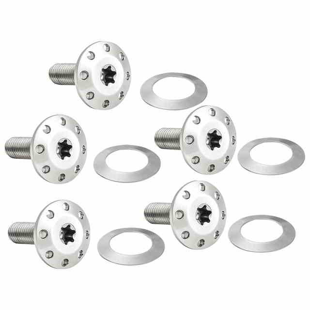 【並行輸入品】 アレンネス ボルトキット - ホールショット/フロント/フローティング/ブレーキローター - スポークマウント - ポリッシュ仕上げ - 5個パック 300-905 24011697