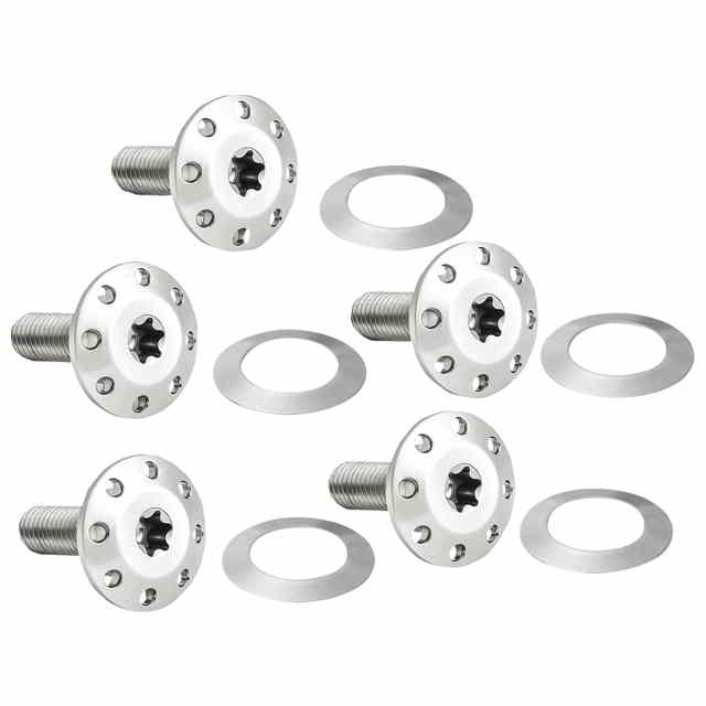 【並行輸入品】 アレンネス ボルトキット - ホールショット/フロント/フローティング/ブレーキローター - スポークマウント - ポリッシュ仕上げ - 5個パック 300-906 24011698