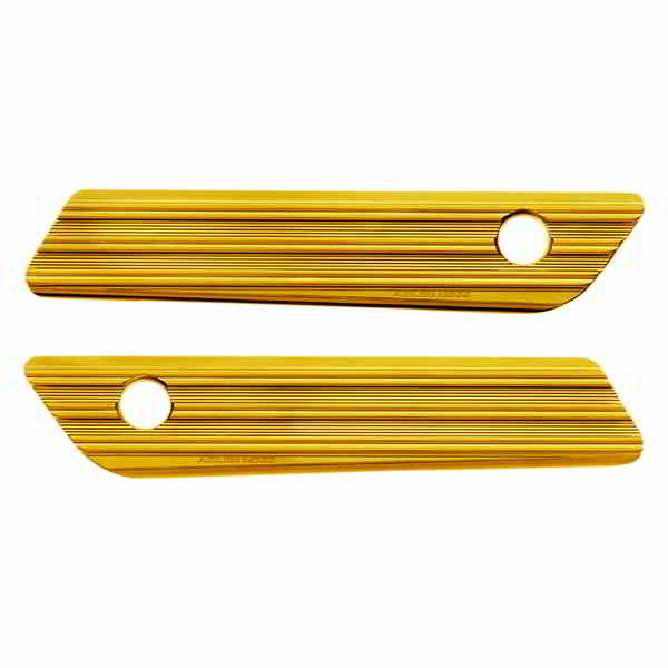 取寄せ サドルバッグラッチカバー - ゴールド アレンネス Saddlebag Latch Covers - Gold 03-606 35011636