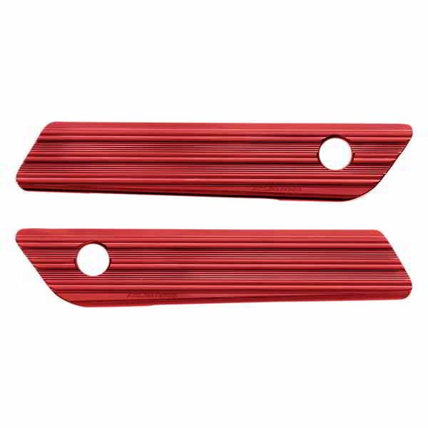 取寄せ サドルバッグラッチカバー - レッド アレンネス Saddlebag Latch Covers - Red 03-616 35011638