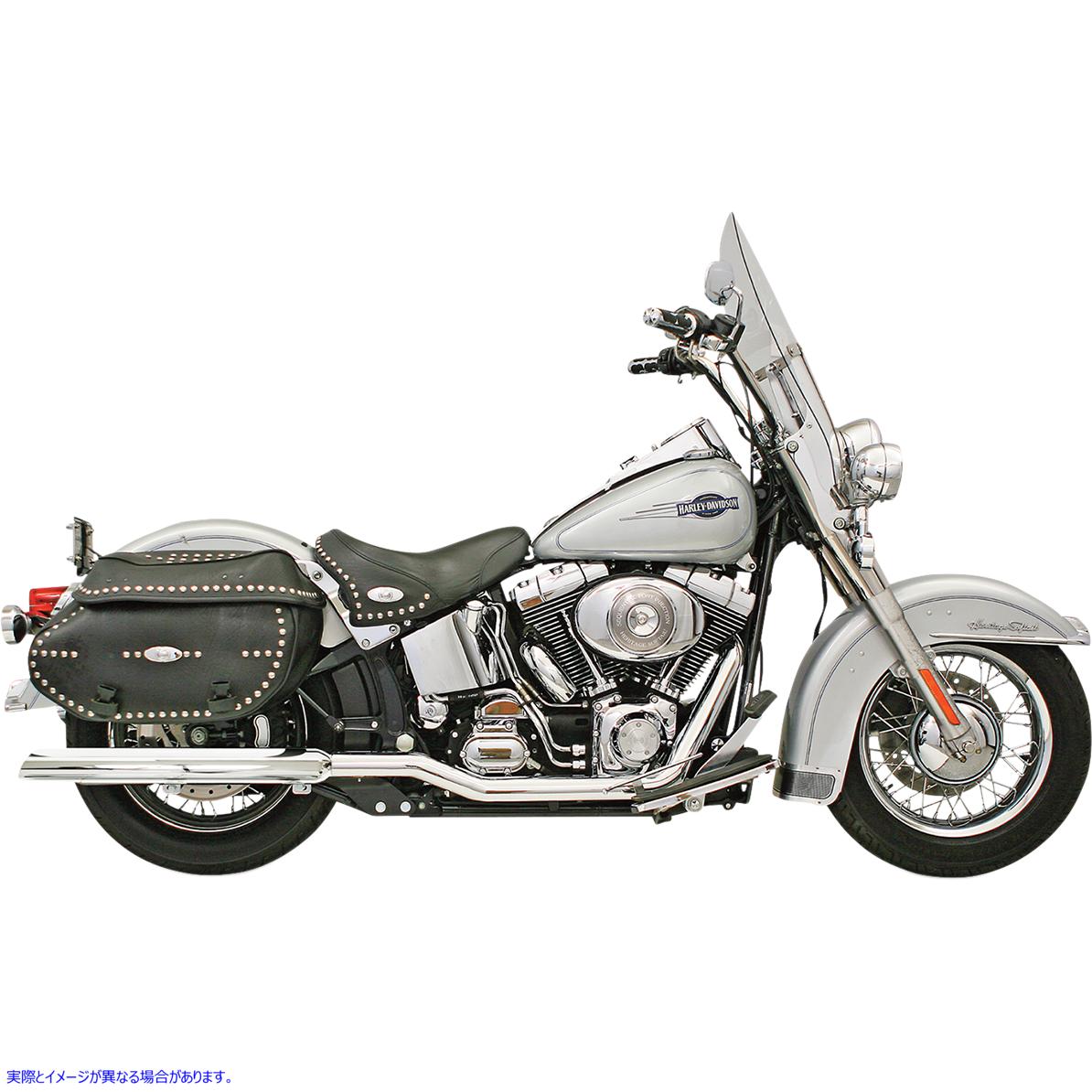 取寄せ パワーカーブトゥルーデュアルクロスオーバーヘッダーパイプ バッサーニエキゾースト Tru Dual Exhaust - '07-'17 Softail SFT-212 18000639