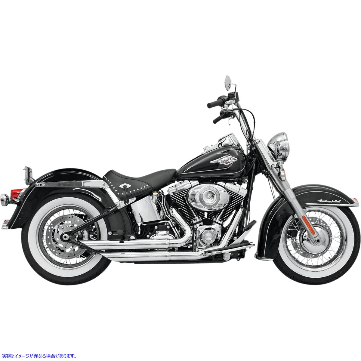 取寄せ Fireflightシリーズエキゾーストシステム バッサーニエキゾースト FireFlight Exhaust - Chrome - Softail 12113B 18001153