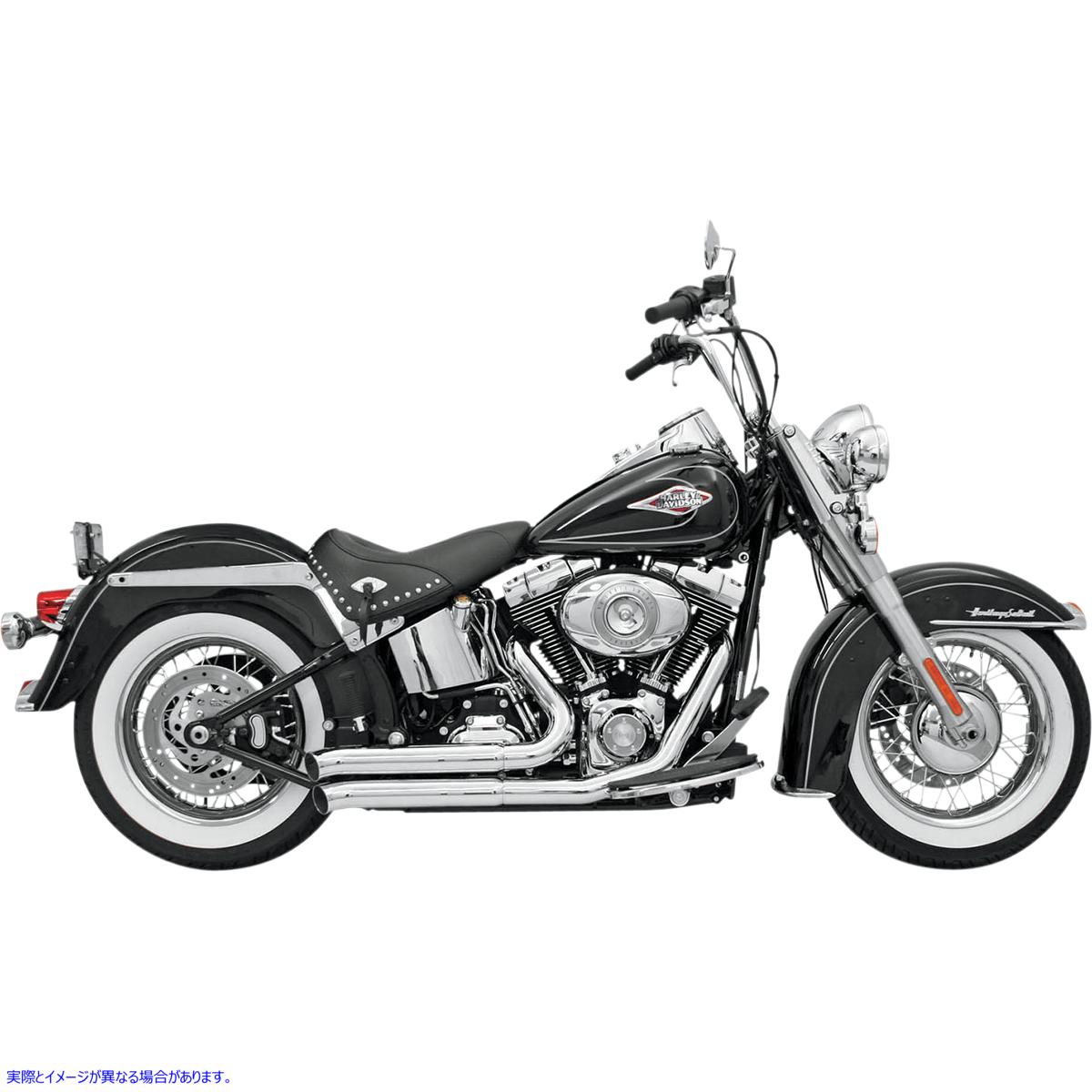 取寄せ Firesweepシリーズエキゾーストシステム バッサーニエキゾースト FireSweep Exhaust - Chrome - Softail 12113D 18001154