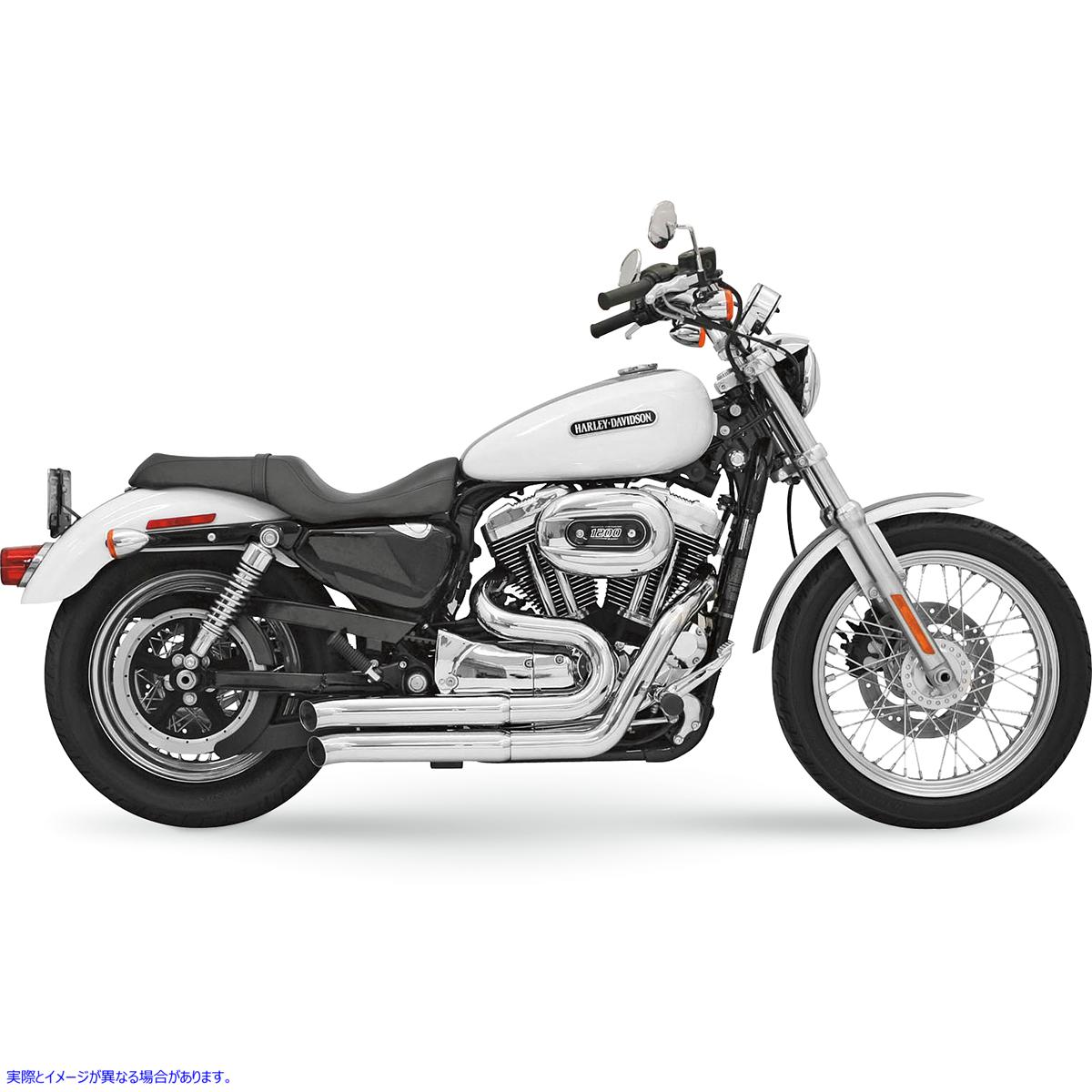 取寄せ Firesweepシリーズエキゾーストシステム バッサーニエキゾースト FireSweep Exhaust - Chrome - Sportster 14113D 18001171