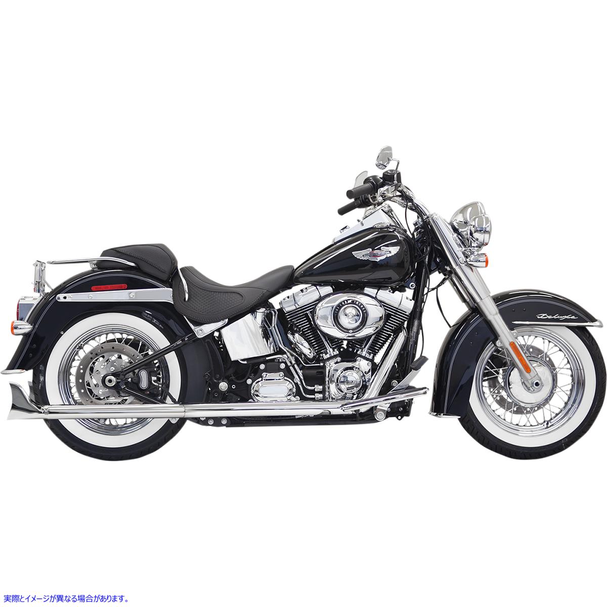 取寄せ フィッシュテール真のデュアルエキゾーストシステム バッサーニエキゾースト Fishtail Exhaust - 30 - Softail 1S46E-30 18001736