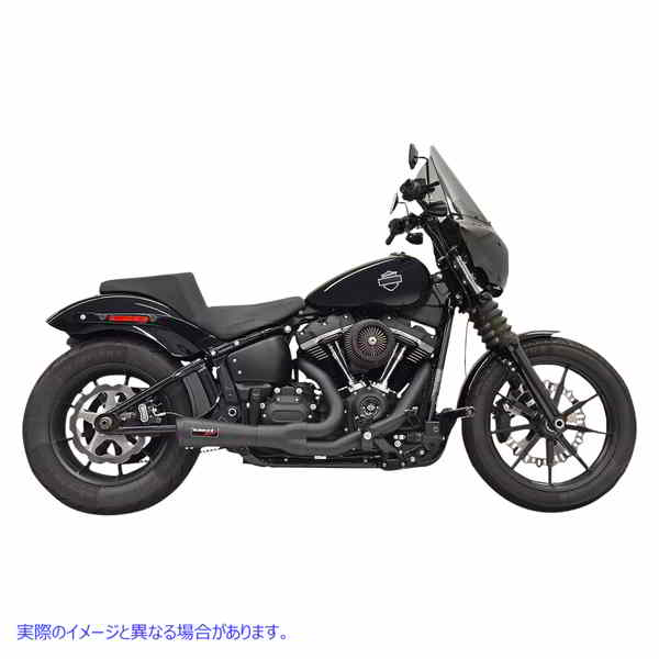 取寄せ Ripper Short Road Rage 2-into-1エキゾーストシステム バッサーニエキゾースト 2:1 Short Exhaust - Black 1S73B 18002490