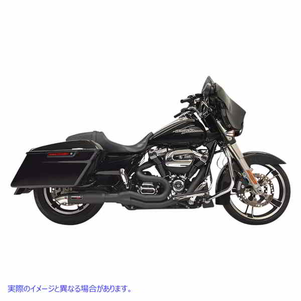 取寄せ ホットロッドのターンアウトマフラーシステムを備えたRoad Rage II 2-into-1 バッサーニエキゾースト 2:1 Exhaust - Black 1F88B 18002511