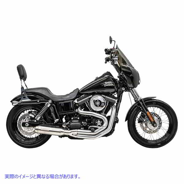 取寄せ 2-in-1 スーパーFXエキゾーストシステム バッサーニエキゾースト 2-into-1 Road Rage III Exhaust System with Super Bike Muffler - Stainless Steel 1D4SS 18002622