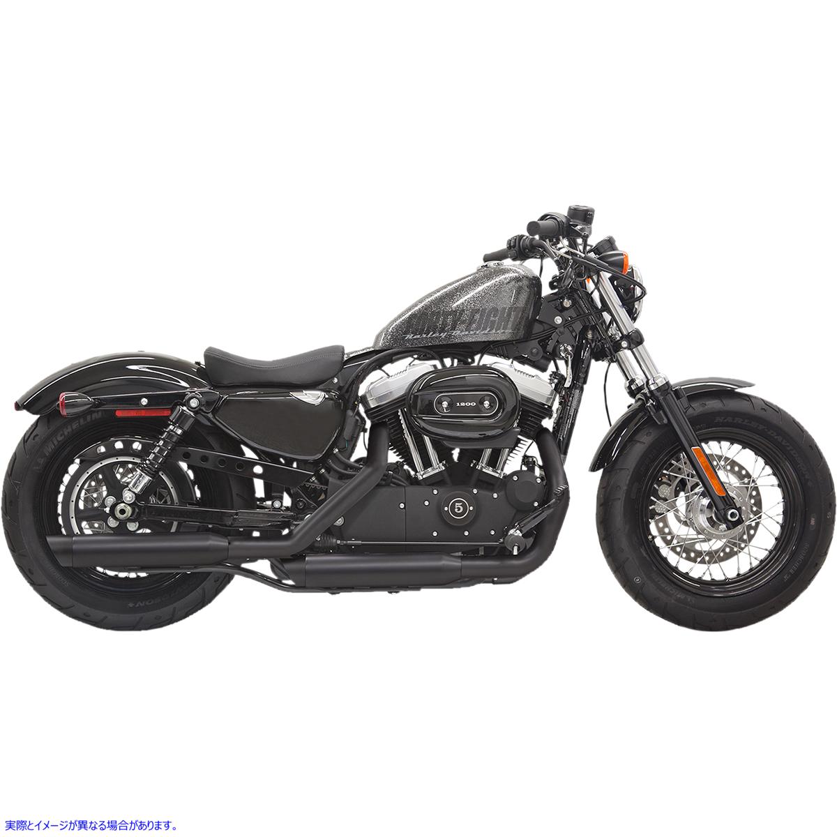 取寄せ 火力シリーズのスリップオンマフラー バッサーニエキゾースト Mufflers - Black - Slash-Cut - Sportster 1X27SBB 18010686