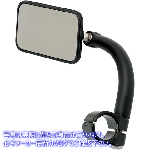 取寄せ 長方形クランプオンミラー - 1インチ - ブラック ビルトウェル Rectangular Clamp-On Mirror - 1 - Black 6502-201-101 06400992