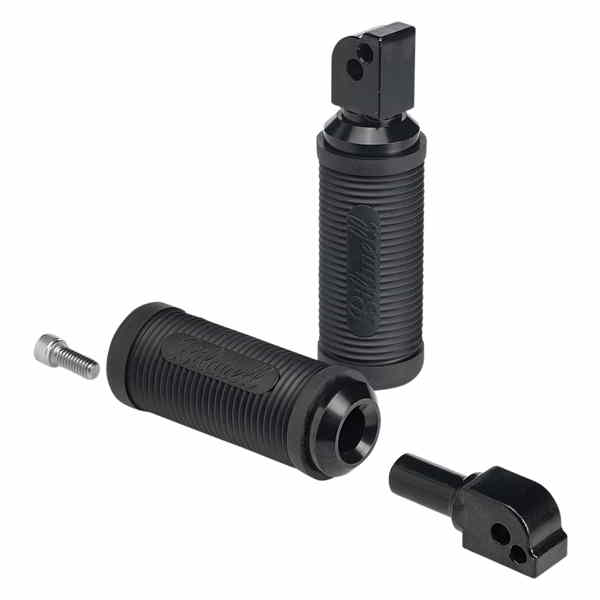 取寄せ ノーマン パッセンジャーフットペグ - ブラック - ソフテイル ビルトウェル Norman Passenger Foot Pegs - Black - Softail 7004-204-04 16201950