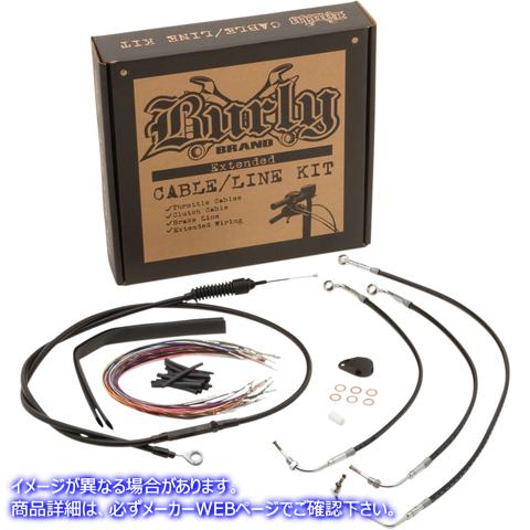 取寄せ コンプリート黒いビニールハンドルケーブル/ブレーキラインキット類人猿ハンガーハンドルバー用 バーリーブランド Complete Black Vinyl Handlebar Cable/Line Kit for Ape Hanger Handlebars - 13 - ABS B30-1234 06620540