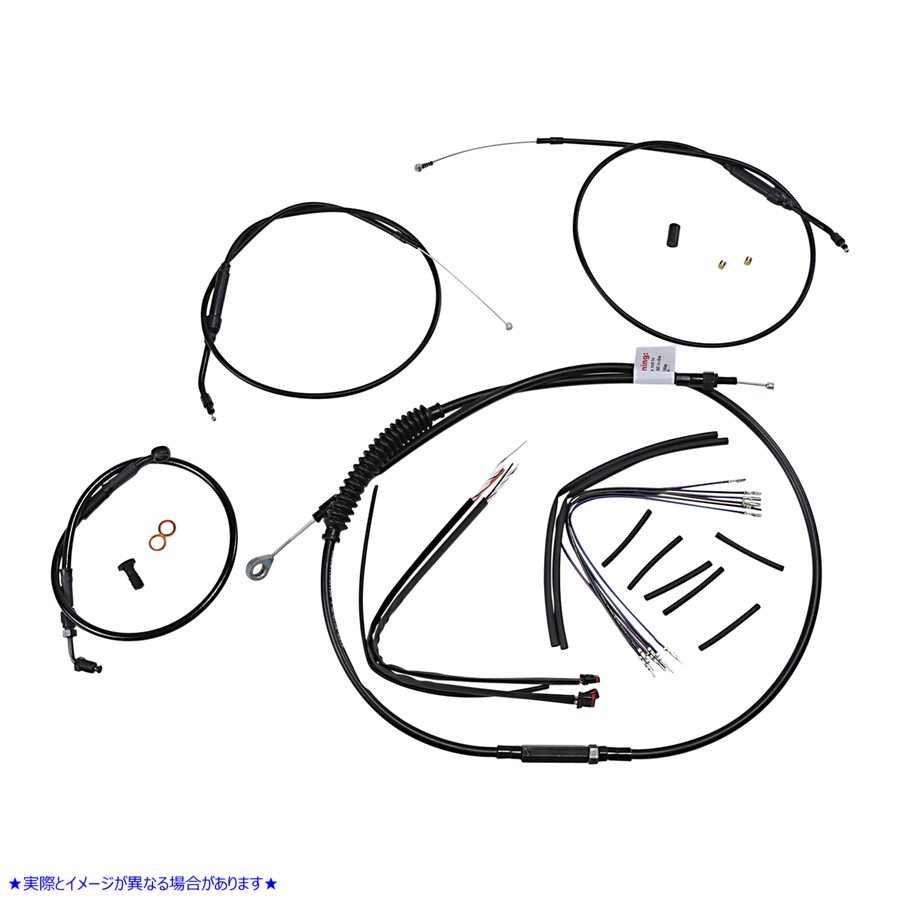 取寄せ ABS付きスポーツスター用延長ハンドルバーケーブルとブレーキラインキット - 12インチTバーハンドルバー バーリーブランド Extended Handlebar Cable and Brake Line Kit for Sportsters with ABS - 12 T-Ba B30-1268 06620594