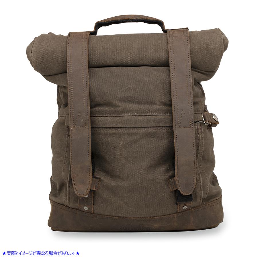 取寄せ ロールトップバックパック - ダークオーク バーリーブランド Roll Top Backpack - Dark Oak B15-1020D 35170414