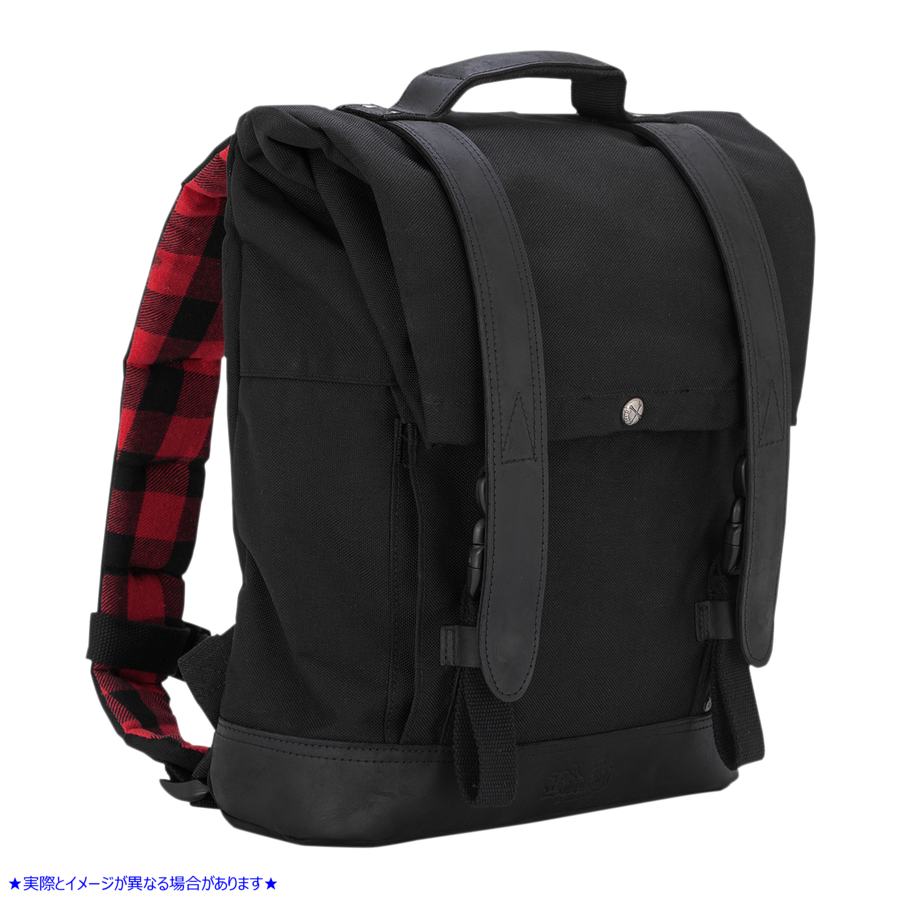 取寄せ ロールトップバックパック - ブラック バーリーブランド Roll Top Backpack - Black B15-1020B 35170435