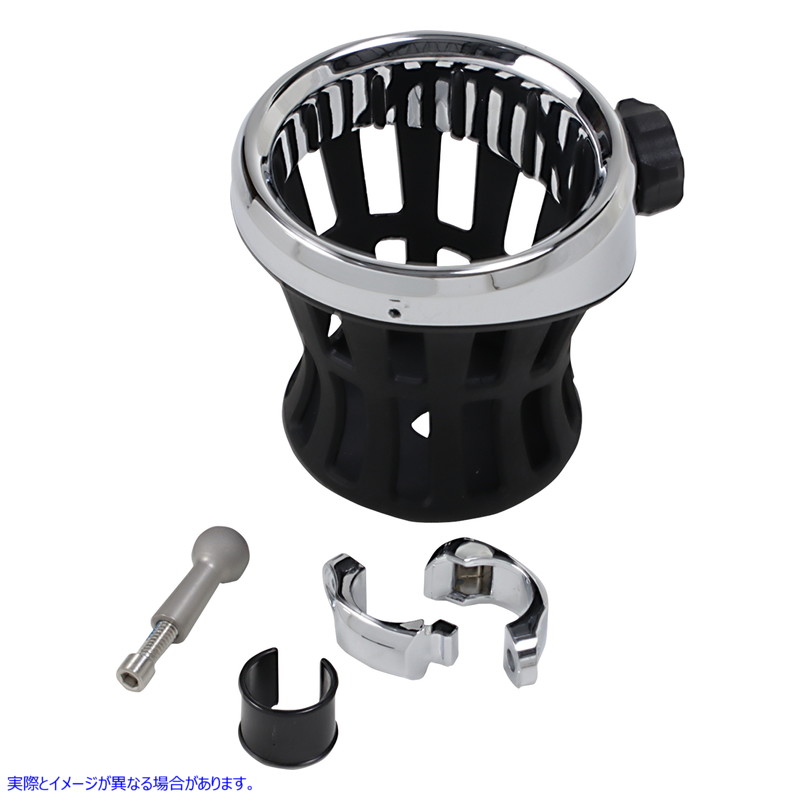 取寄せ ドリンクホルダー - ハンドルバーマウント - クローム シロ CIRO Drink Holder - Handlebar Mount - Chrome 50412 06360021