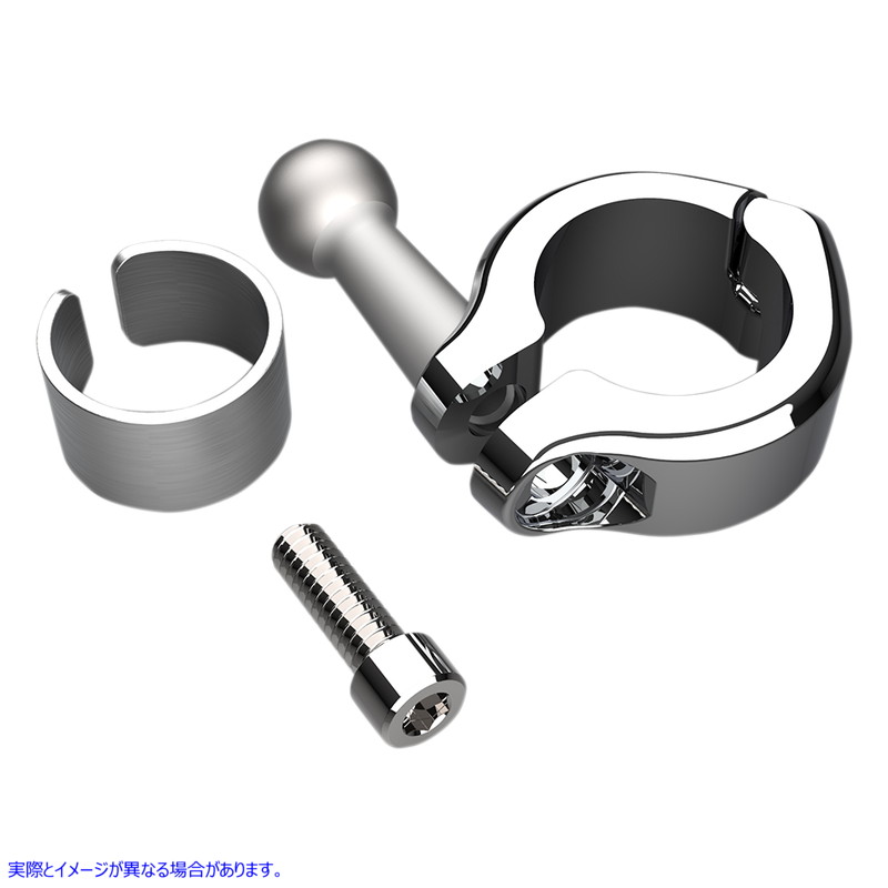 取寄せ アルミニウムクランプキット シロ CIRO Ball Mount - Aluminum Clamp - 7/8 - 1 Handlebars - Chrome 50128 06360160