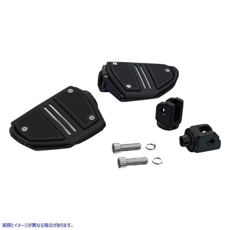 取寄せ ツインレールフットペグ - ブラック - ソフテイル シロ CIRO Twin Rail Footpeg - Black - Softail 61427 16202060