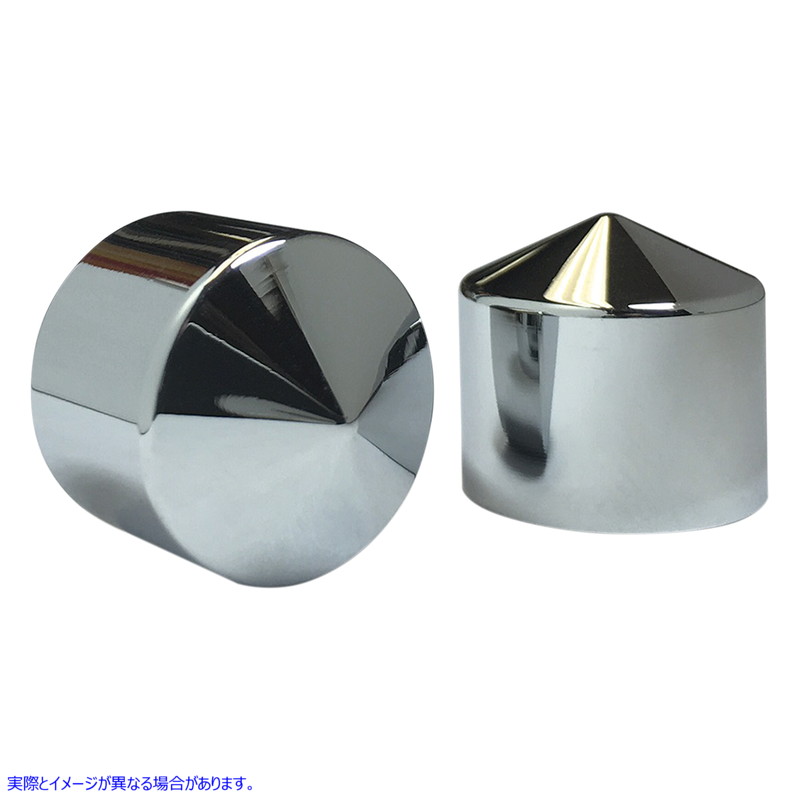 取寄せ ボルトキャップセット シロ CIRO Caps Rocker Box Peaked Chrome 70007 24040632