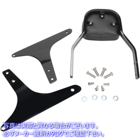 取寄せ 四角いシッシーバー コブラ Mini Sissy Bar - Black - Softail 602-1101B 15010452
