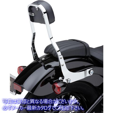 取寄せ 取り外し可能なバックレストキット コブラ Backrest Kit - 14 - Chrome - Softail 602-2042 15010579