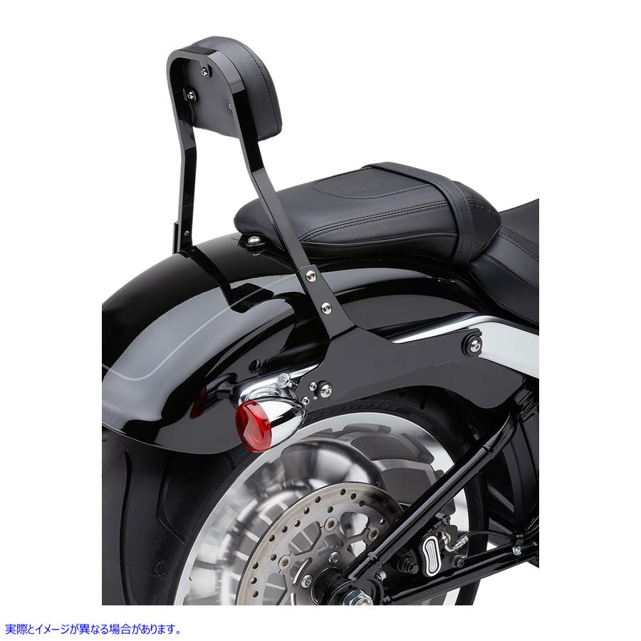 取寄せ 取り外し可能なバックレストキット コブラ Backrest Kit - 11 - Black - Softail 602-2027B 15010600