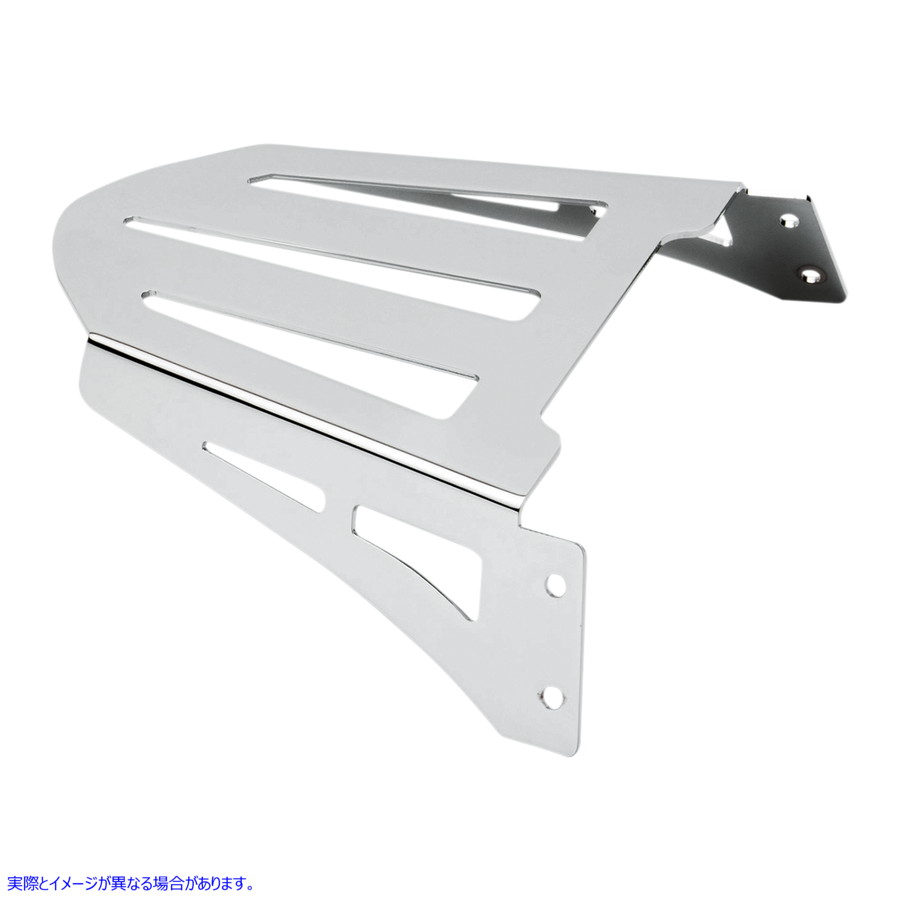 取寄せ シシーバーに取り付けられた荷物ラック コブラ Sissy Bar Luggage Rack - Chrome - Laser-cut 02-3601 15100064