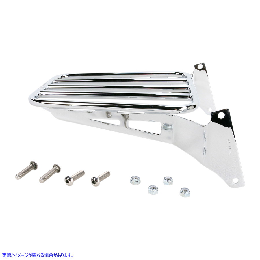 取寄せ ラゲッジラック - クローム - チューブラー コブラ Luggage Rack - Chrome - Tubular 02-4468 15100106