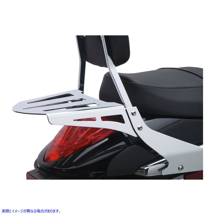 取寄せ シシーバーに取り付けられた荷物ラック コブラ Sissy Bar Luggage Rack - Chrome - Laser-cut 02-3606 15100127