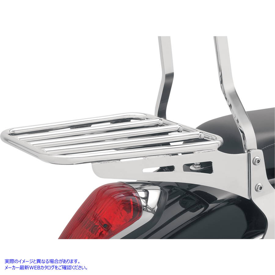 取寄せ シシーバー ラゲッジラック - クローム - チューブラー コブラ Sissy Bar Luggage Rack - Chrome - Tubular 602-3501 15100307