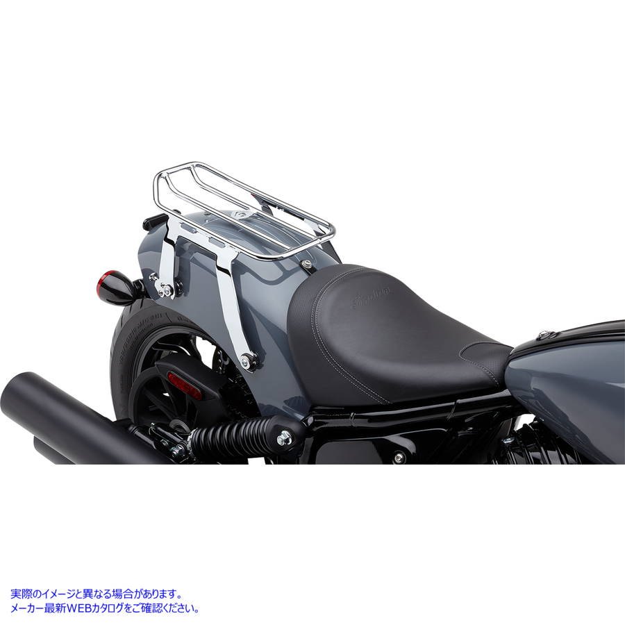 取寄せ 取り外し可能なソロ荷物ラック コブラ Solo Luggage Rack - Chrome - Chieftain 502-2512 15101017